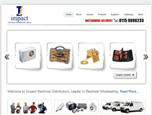 Tablet Screenshot of impactelectrical.co.uk